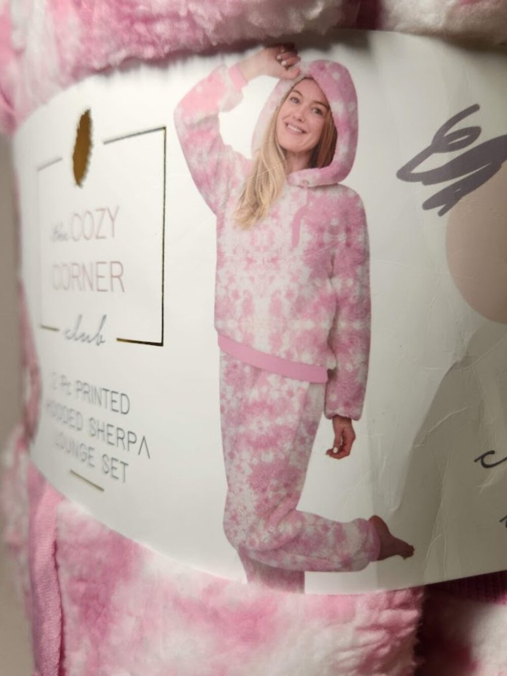 NEW Women's Pajama Gift Set PJs pajamas 2 Piece Hoodie hooded top Pants Pink Top - Picture 5 of 6